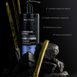 Champú equilibrante con Carbón de Bambú y Ácido Hialurónico: Beneficios
